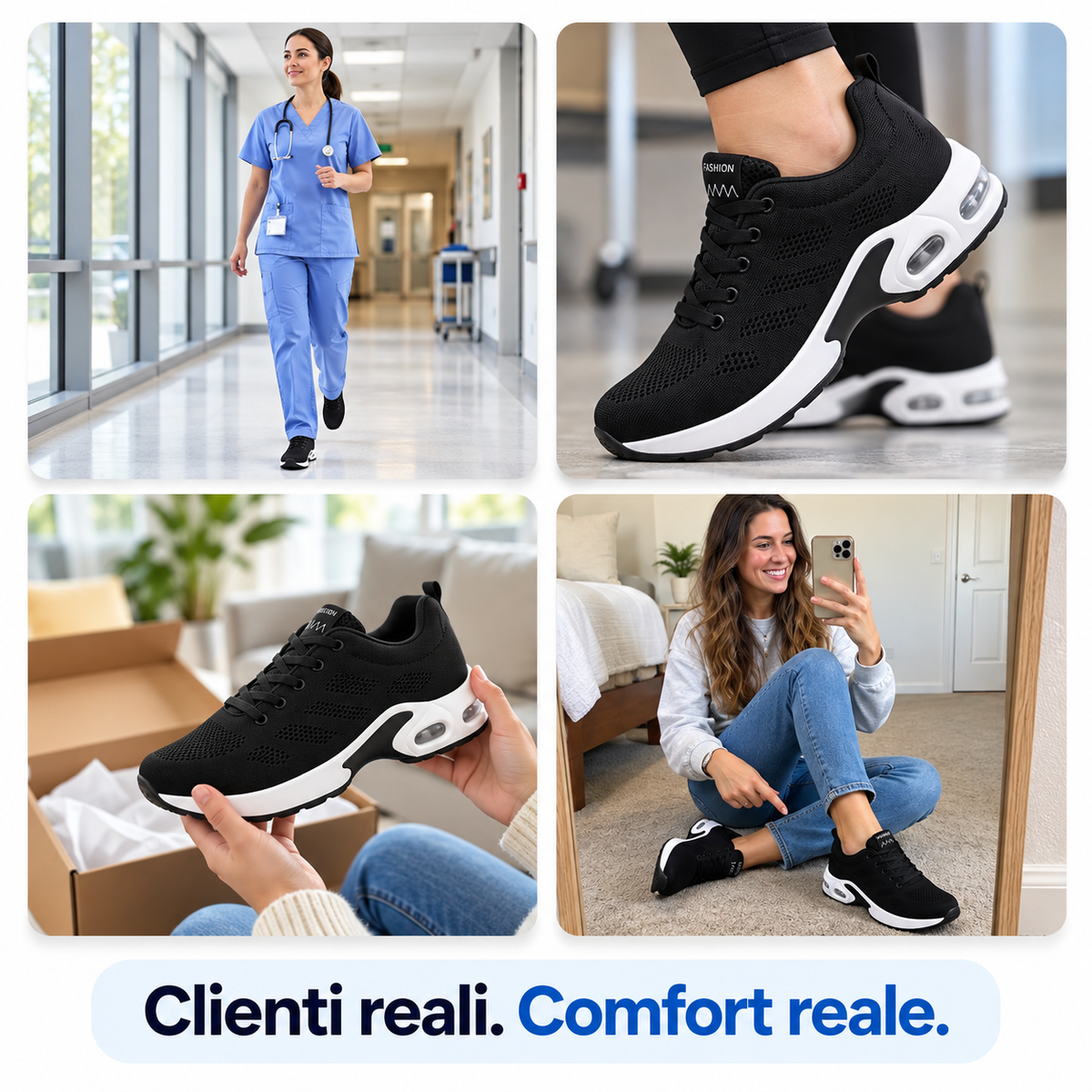 OrthoShoes™ Pro — Scarpe per turni di 12 ore, progettate per alleviare tutto il giorno il dolore a piedi, ginocchia e schiena