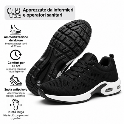 OrthoShoes™ Pro — Scarpe per turni di 12 ore, progettate per alleviare tutto il giorno il dolore a piedi, ginocchia e schiena