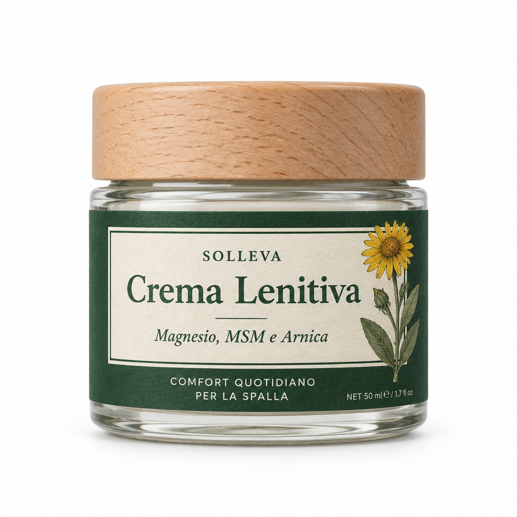 Crema Lenitiva SOLLEVA al magnesio, MSM e arnica, 50 ml