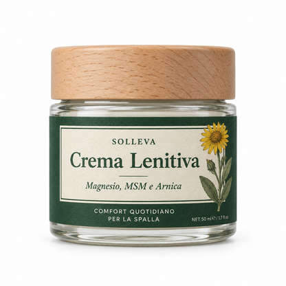 Crema Lenitiva SOLLEVA al magnesio, MSM e arnica, 50 ml